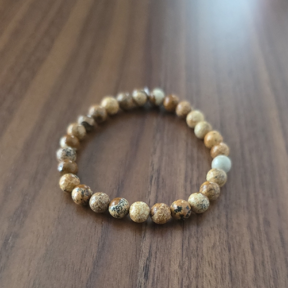 Picture Jasper Stretch Bracelet 4mm